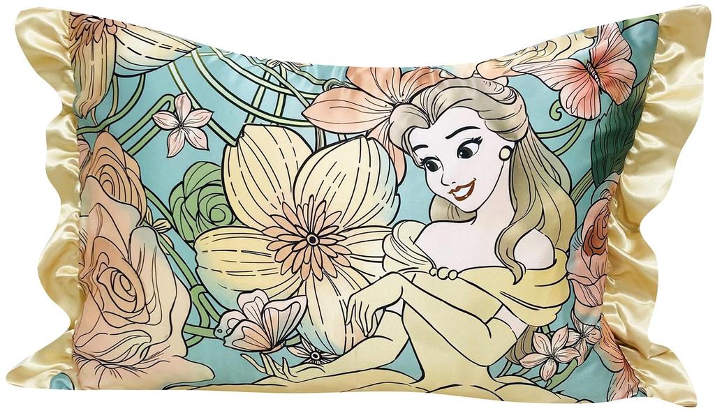 MORIPiLO Morishita Disney Красавица и Чудовище Наволочка для подушки Belle Silk Touch 43x63 см Стирающаяся с оборками Низкий коэффициент трения Тройной увлажняющий персонаж