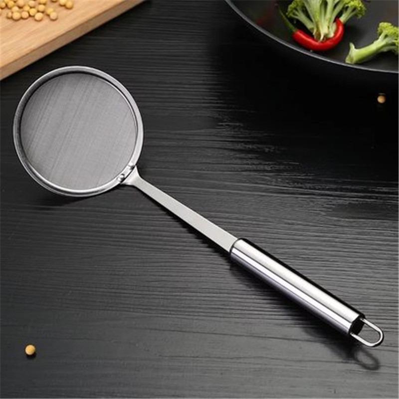 304 Stainless Steel Filter Oil Spoon 100 Mesh Filter Screen Household Hot Pot Foam Oil Partition Kitchen Filter Spoon