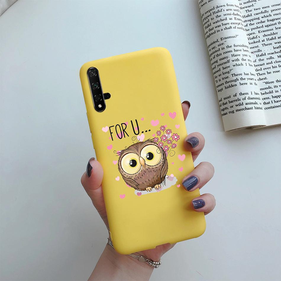 Чехол для Honor 20 Мультяшки Сердце Любви ТПУ Funda Для Huawei Honor 20 Pro Lite YAL-L21 YAL-L41 20S MAR-LX1H Задняя Крышка Чехол для Телефона