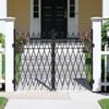 VEVOR Double Folding Security Gate, Lockable Scissor Gate with 360 degrees Swivel Casters, Outdoor Barricade Steel Retractable Gates
