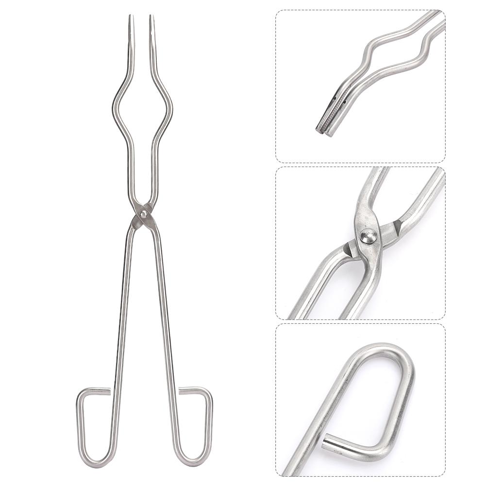 40cm Crucible Tongs Metal Laboratory Supplies Stainless Steel Beaker Holding Clamp