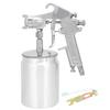 1000ml Spray Gun Paint Silver Stainless Steel Nozzle Pneumatic Indurtrial Supplies 14in British