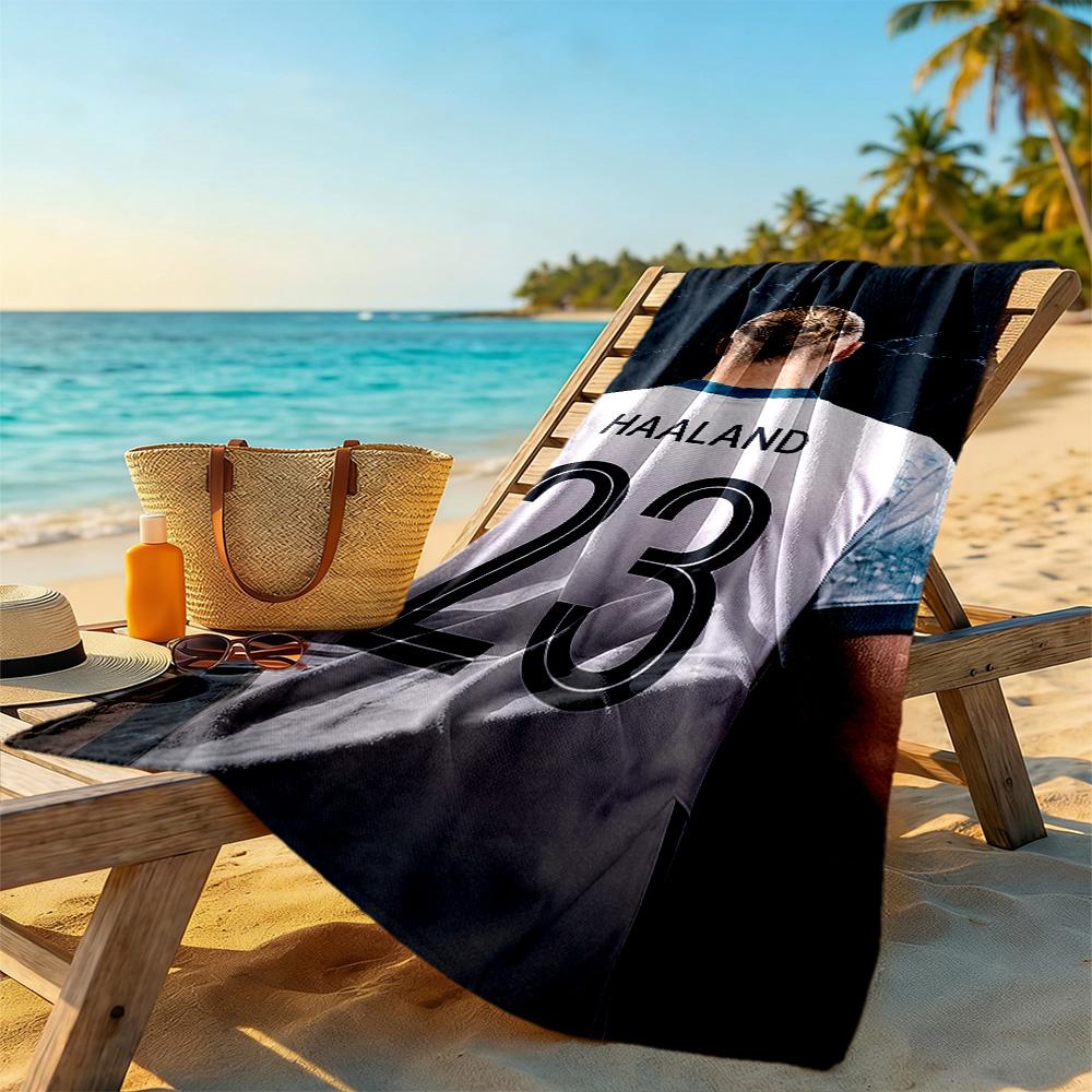 Haaland Beach Towel Soft Durable Quick-Dry Comfortable Lightweight Perfect for Traveling Yoga Camping and Swimming