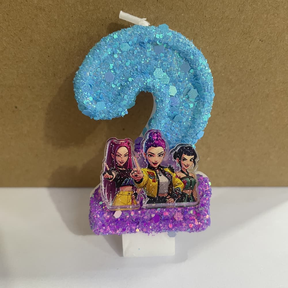 K-pop Свеча с темой Истребителей демонов 3D Цифра 0-9 Украшение для детского торта на день рождения Вечеринка в стиле аниме Аксессуары Подарки