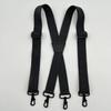 Мужские эластичные подтяжки X-Type с 4 зажимами, 38 мм, черные, с крючком и пряжкой.