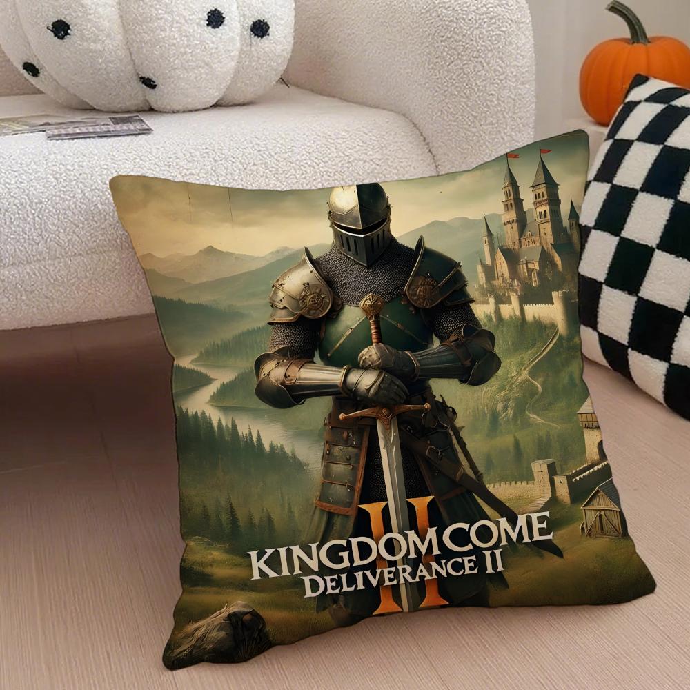 K-Kingdom Come D-Deliverance 2 Наволочка-подушка Льняная Наволочка Мягкая Дышащая Защитная Декор Дивана Комнаты