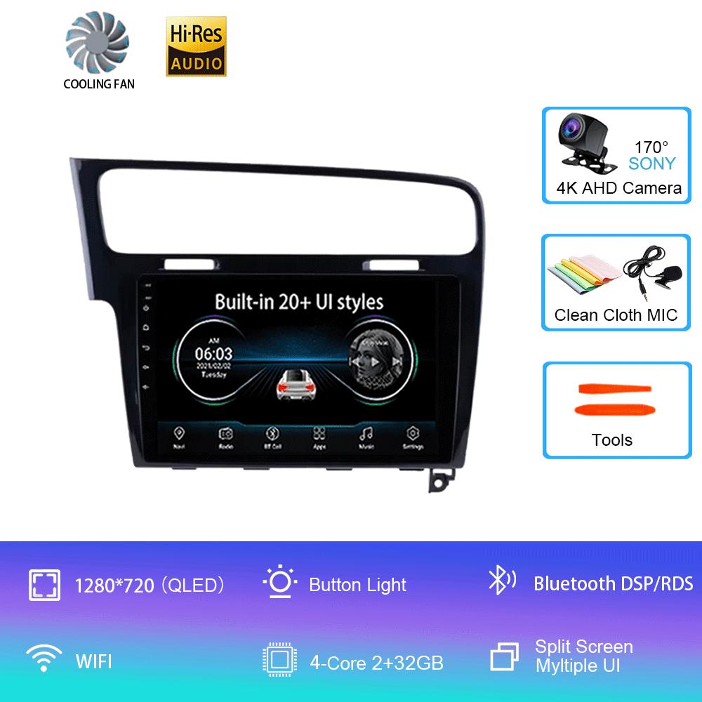 Android 14 Автомобильное радио для Volkswagen Golf 7 2012 - 2020 Мультимедийный видеоплеер Навигация стерео GPS Нет 2din 2 din dvd