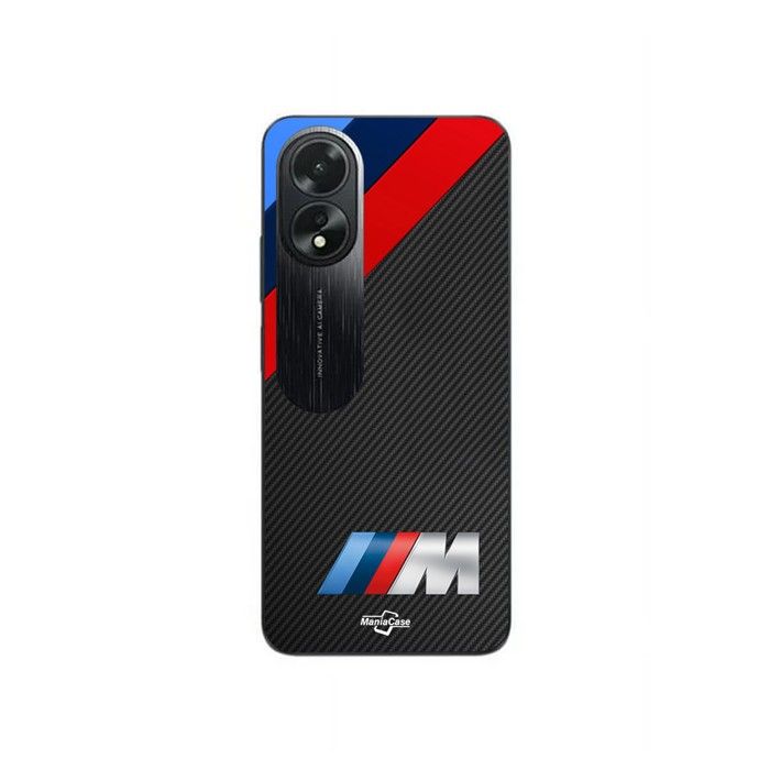 Coque de téléphone - MANIACASE - Oppo A38 - Silicone TPU - Noir - BMW M Power Logo