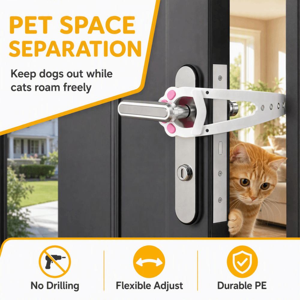 Adjustable Pet Lock Retainer Flexible Cat Flap Stopper Pet Door Holder Pet Supplies