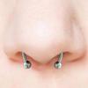 False Nose Ring Stainless Steel Horseshoe-shaped Artificial Nose Ring Non-perforated Nose Hoop Ring Piercing Jewelry