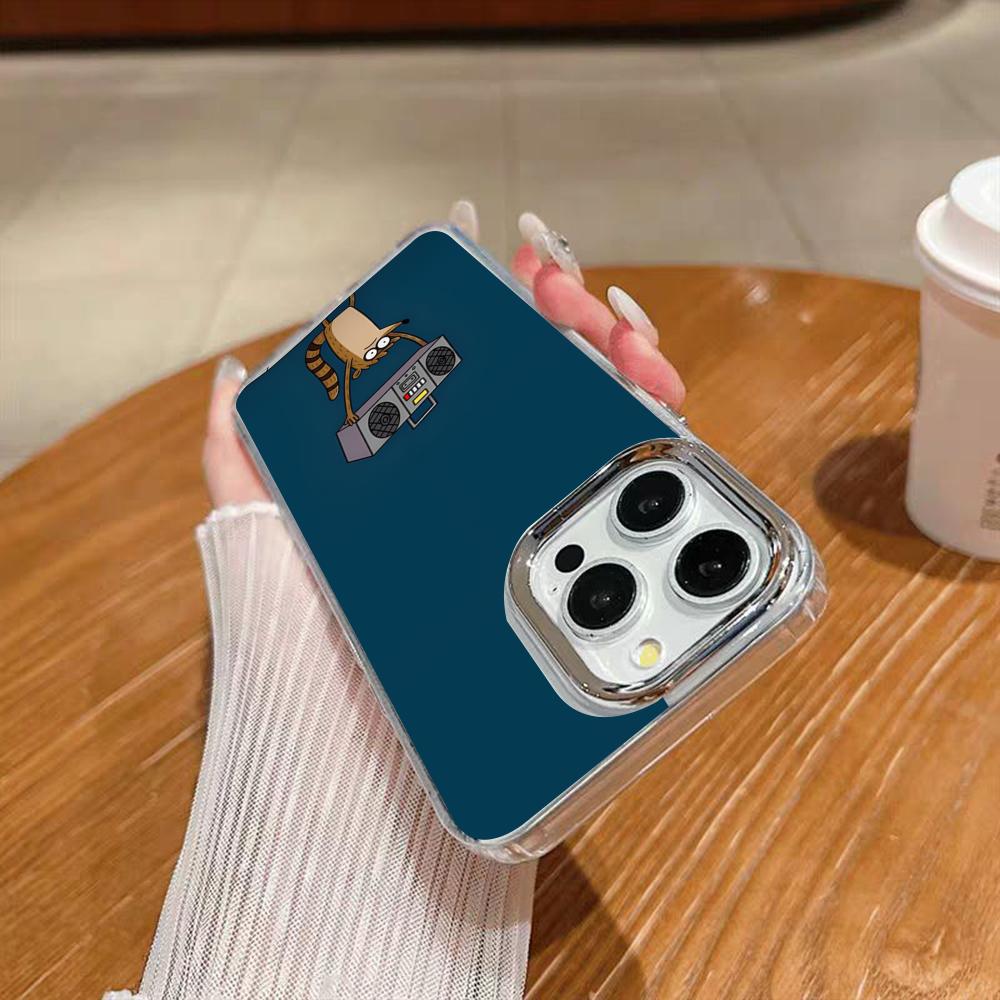 R-RegularS C-Cute Показывающий Чехол для Телефона Для Iphone 17 16 15 14 13 12 11 Pro Max Xr Air Plus Силиконовый Чехол Серебристый Жесткий Чехол-Ракушка