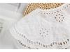 White Lace Edge Shawlette with Bow Tie and Collar for Sun Protection