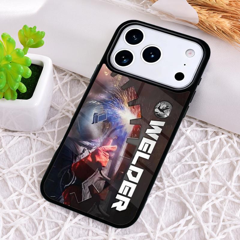 Cool Welder Welding Flames Phone Case for iPhone 17 Air 16 15 11 12 14 13 Pro Max Shockproof Cover