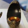 Moon Incense Burner Relieve Stress Exquisite Resin Incense Burner Decorative Incense Burner for Meditation Room Black