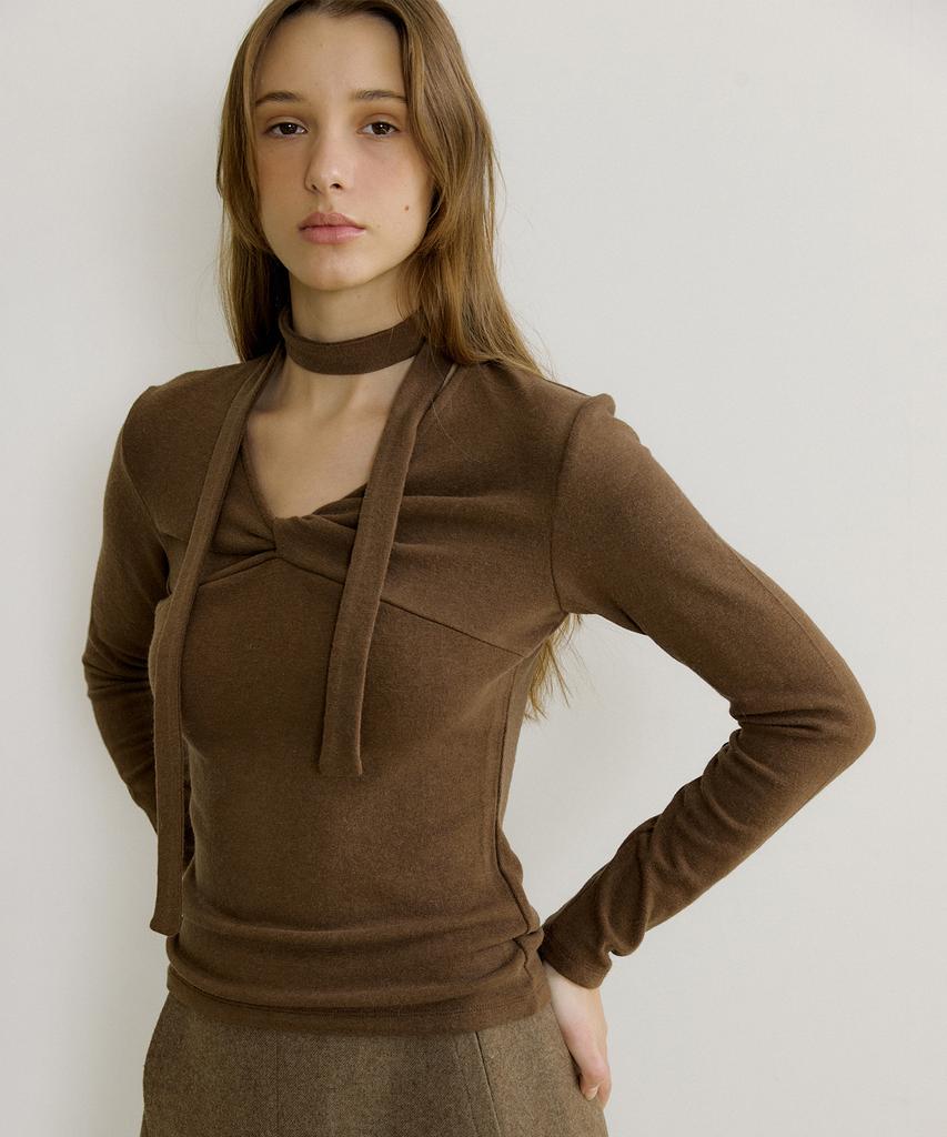 OCTETTE Jersey Twist Long Sleeve T_3Color