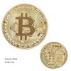 Позолоченная коллекционная монета Биткоин, Металлический памятный художественный подарок, Античная имитация Бит Криптовалюта