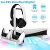 Охлаждающая подставка для PS5 Slim с зарядным устройством для контроллера, RGB-подсветкой, держателем для гарнитуры и USB-хабом для PS5 Slim Edition (Дисковая/Цифровая)