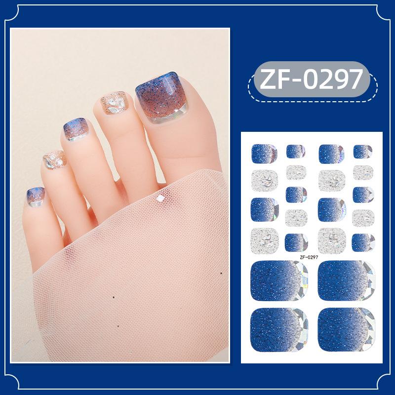 New Foot Stickers, Nail Art Stickers, Waterproof Onion Powder 5D Imitation Diamond Toenail Stickers