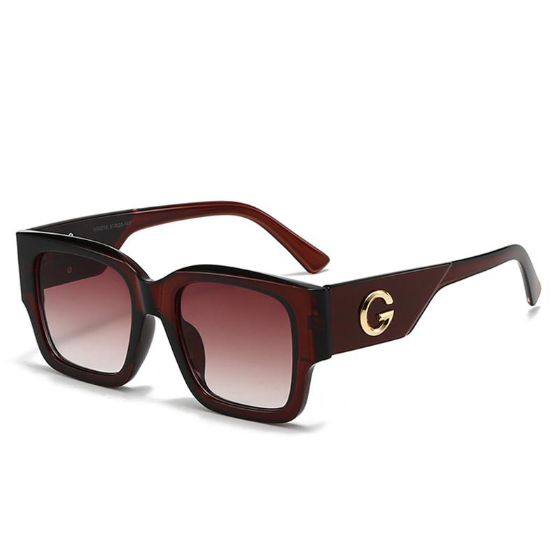 Новый Модный Бренд Роскошные Дизайнерские Солнцезащитные Очки Женские Буква G Квадратные Уличные Винтажные Оттенки Очки Летние Дорожные Солнцезащитные Очки