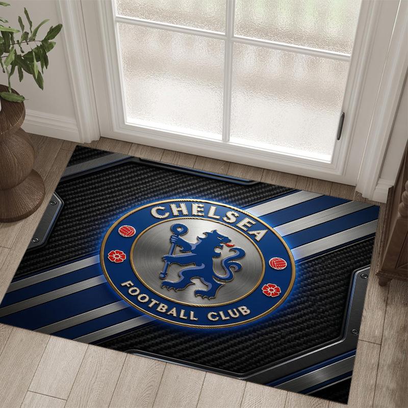 Дизайн Chelsea FC Хрустальный Велюровый Ковер Уютный Не?Нескользящий ковер с принтом для спальни, гостиной, прихожей