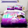 3pcs Nella the Princess Knight pattern bedding set duvet cover set includes duvet cover &pillowcases, perfect all season bedroom decoration & gift