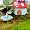 1Pc Resin Moss Micro Landscape Ornaments Lotus Pool Mix Size Fairy Garden Decor