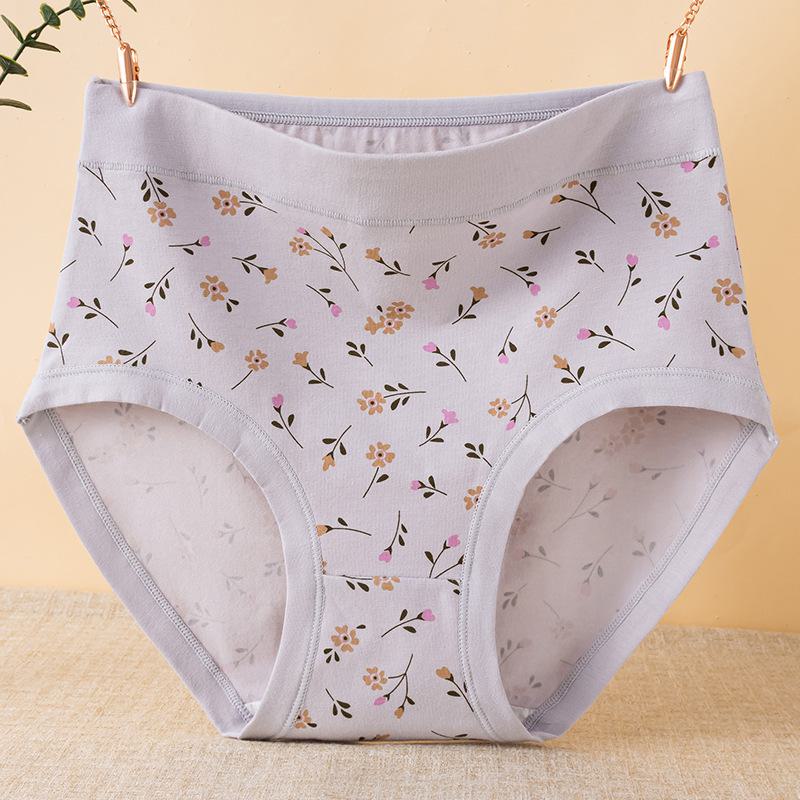 Women's Pure Cotton High Waist Underwear for Middle-Aged and Elderly Women. Ideal for Plus Sizes and Grandmas.