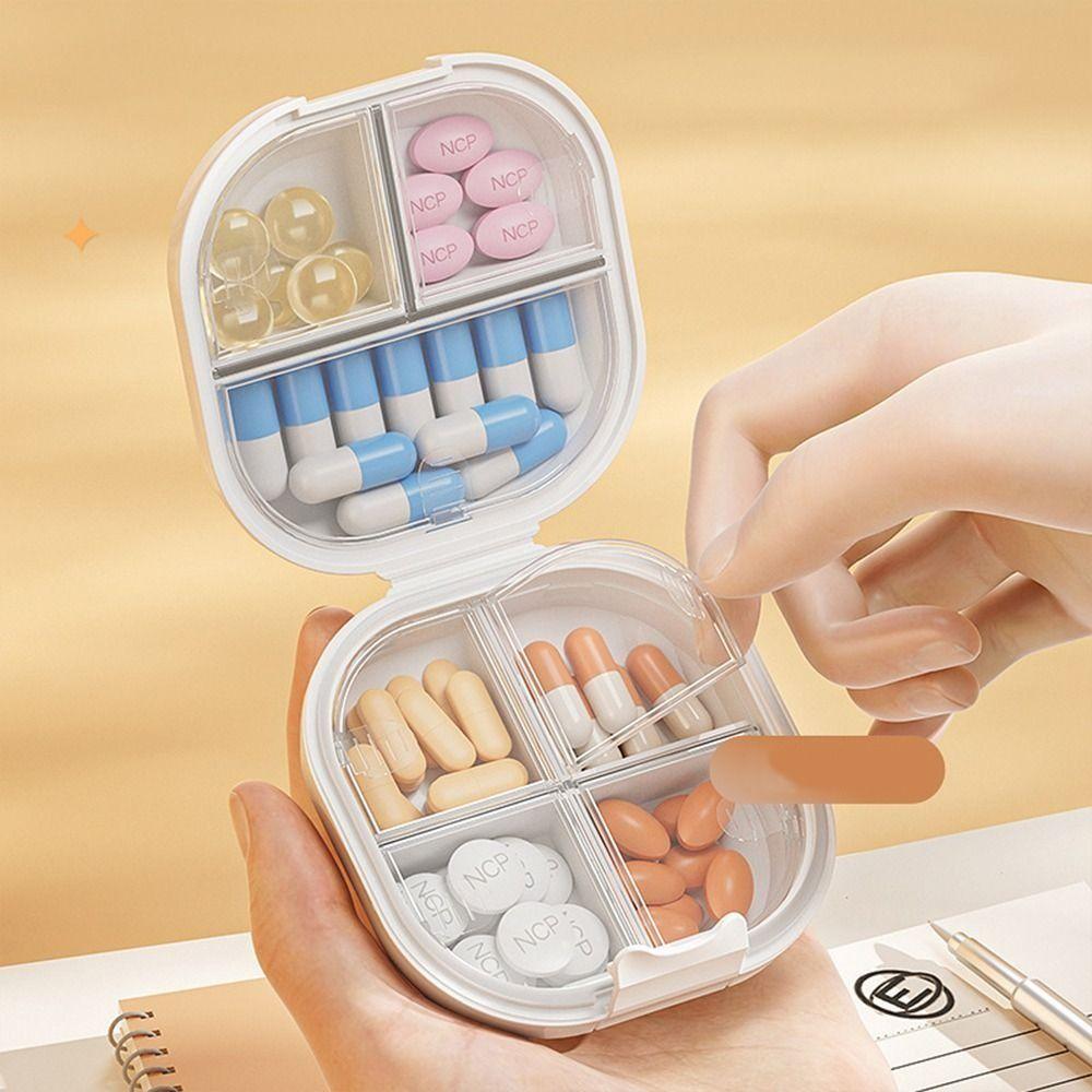 with Separate Compartment Trinkets Storage Organizer Portable Pill Case Drug Organizer