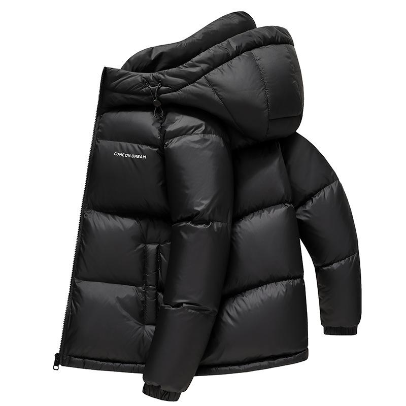 Мужская зимняя куртка-пуховик с капюшоном, мужская теплая повседневная куртка-хлеб