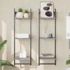 VidaXL 3-Tier Wall Shelves with Bars 2 Pcs Sonoma Grey 836261