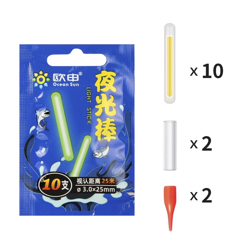 25/50 PCS Fishing Float Light Stick Fluorescent Lightstick Night Float Rod Light Dark Glow Stick Useful Lots Fishing Tackle