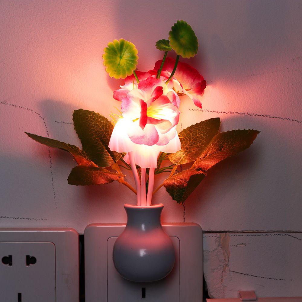 Bedroom Bed Lamp Home Decor Sensation LED Night Light Romantic Flowers Color Changing