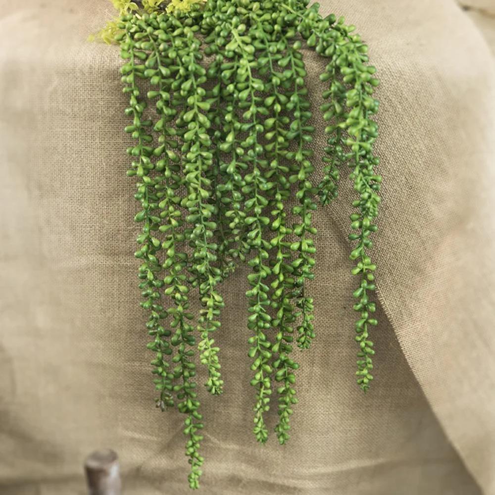 ПВХ Lover Tears Зеленая виноградная лоза Подвесные суккулентные растения Уличное и внутреннее украшение