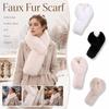 Soft Faux Fur Scarf Solid Color Plush Neck Scarf Gifts Women Winter Scarves  for Girls