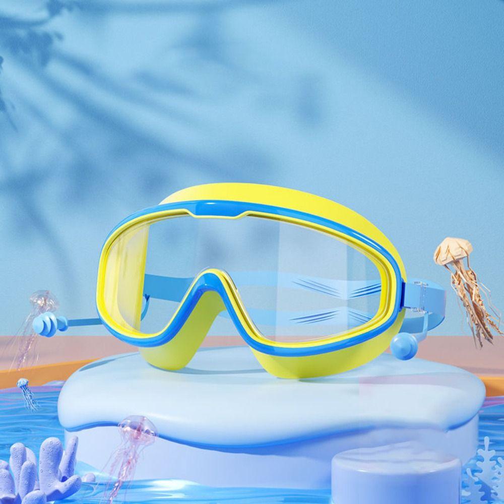 Waterproof Swimming Goggles Large Frame Water Racing Glasses Elastic Diving Eyewear Diving