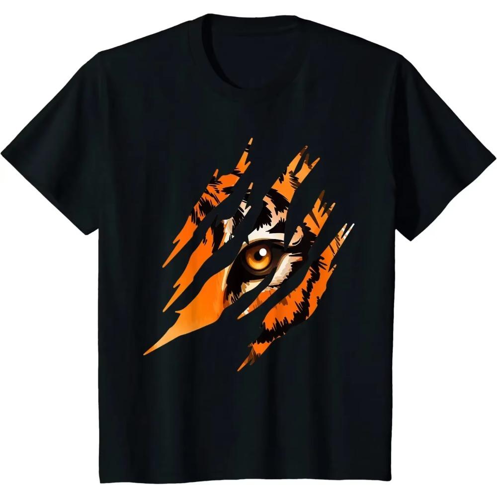 Tiger Eye Safari Zoo Wildlife Animal Zookeeper Costume Gift T-Shirt Streetwear Men Clothing New Arrivals 2023 Men Four Seasons