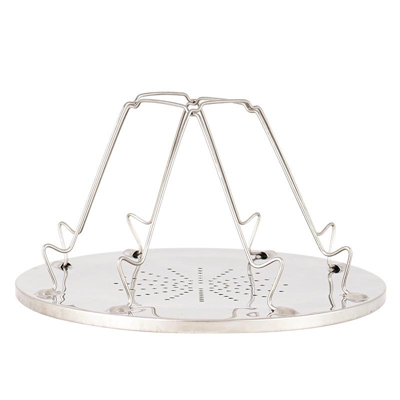 Foldable Stainless Steel 4-Slice Toaster Rack for Outdoor Camping and Picnic Barbecues