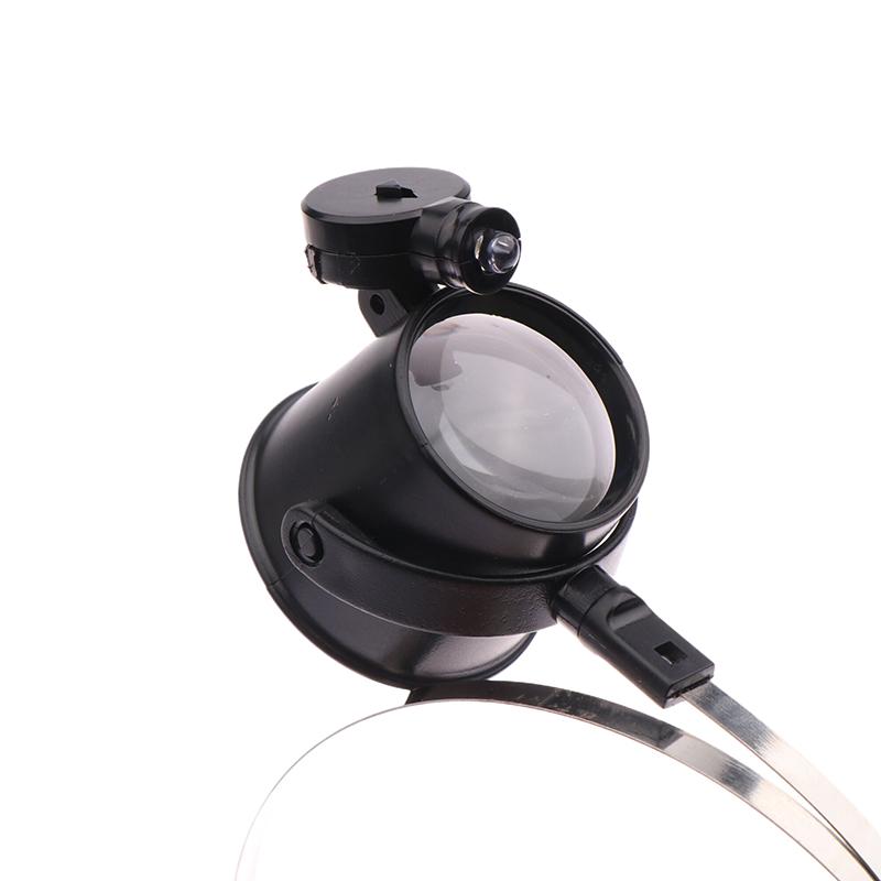 Наголовная 15-кратная ремонтная лупа со светодиодной лампой, регулируемая лупа для ремонта часов, ювелирных изделий, аксессуары для инструментов часовщика