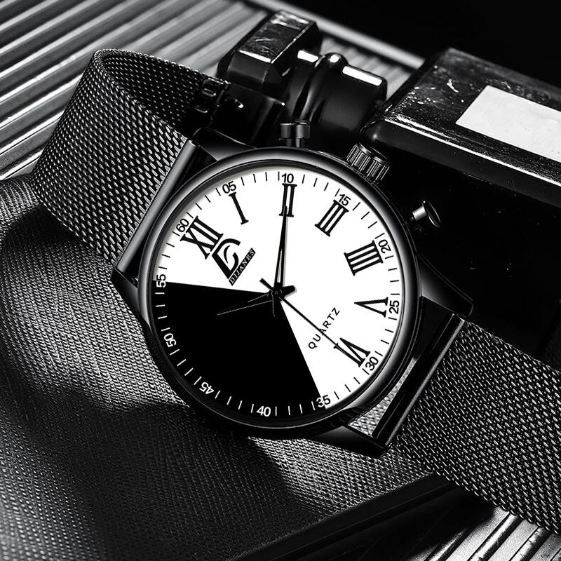 Fashion Mens Watches Casual Quartz Wrist Watch for Men Luxury Business Black Watch Male Clock
