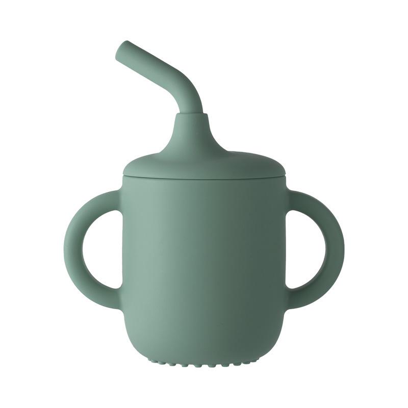 Silicone Straw Baby Cup with Printable Pattern, Food-Grade, Small Capacity