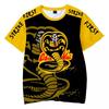 Мужская футболка с 3D-принтом в стиле Cobra Kai, повседневная мужская спортивная футболка с круглым вырезом и короткими рукавами, быстросохнущая, удобная, дышащая