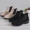Autumn and Winter New Women's Boots, High-quality Women's Shoes, Fashionable High-end Square Heel Short Leg Chelsea Boots