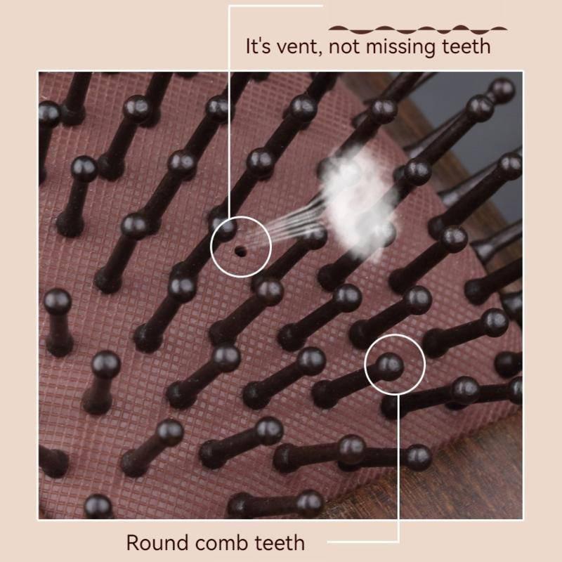 Массажная расческа с воздушными подушками из сандалового дерева для ухода за кожей головы, вьющиеся волосы, бытовая антистатическая доска для борьбы с выпадением волос, большая натуральная деревянная щетка