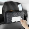 JEYODA Car Tissue Car Tissue Interior Visor PU Leather Suitable for Various Vehicles Box, Holder, Decoration, Headrest/Handrail/Dashboard/Sun Mount,