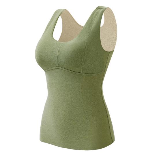 Зимний женский терможилет с нагрудными накладками, бесшовный бархатный, с быстрой фиксацией температуры, согревающий, облегающий, эластичный, без рукавов, внутренняя одежда, майка