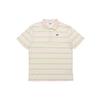 Casual Sports Breathable Striped Short Sleeve Polo Shirt Men Tops Beige 599781-75