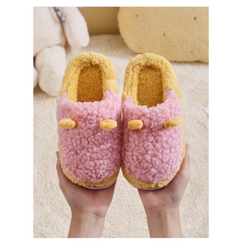 Хлопковые тапочки для девочек, милые тапочки с героями мультфильмов, осень и зима