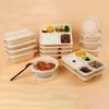 Reinforced Corn Starch Four-Compartment Disposable Bento Box