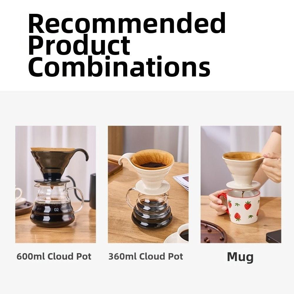 Reusable Ceramic Coffee Filter Cup V Shape Design Espresso Coffee Dripper Coffee Making