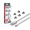 Armor3 Magnetic Charging Cable Set 2 1 Compatible with Xbox and More Set, Silver, 6-Piece (3 Type-C, Micro-USB, Cable) Switch®, PS4®, One®,